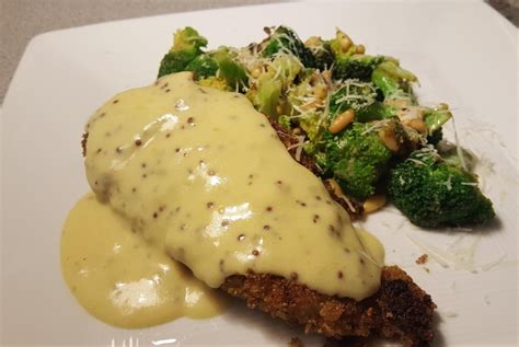 Homemade Pistachio Crusted Chicken With Dijon Cream Sauce Rfood