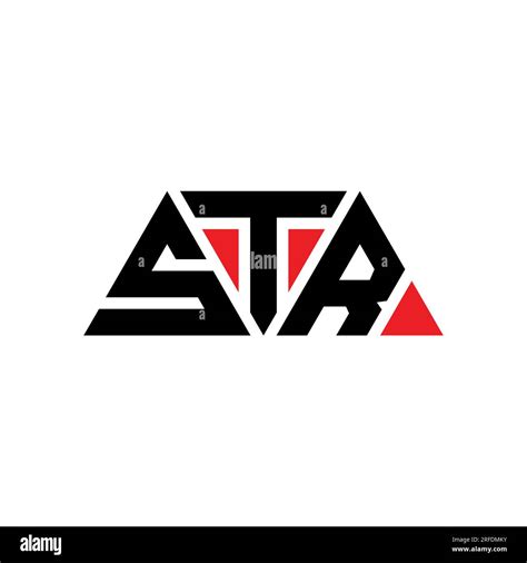 Str Triangle Letter Logo Design With Triangle Shape Str Triangle Logo