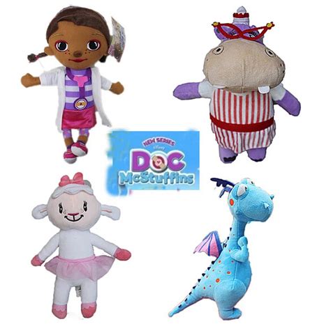 2016 HOT NEW 28cm 4pcs/set Doc McStuffins plush toys stuffed Christmas ...