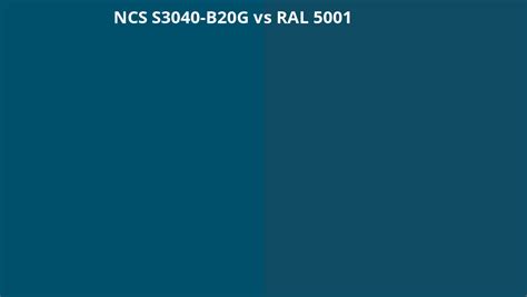 Ncs Index S3040 B20g Omzetten Naar Ral 5001 Ral Kleuren