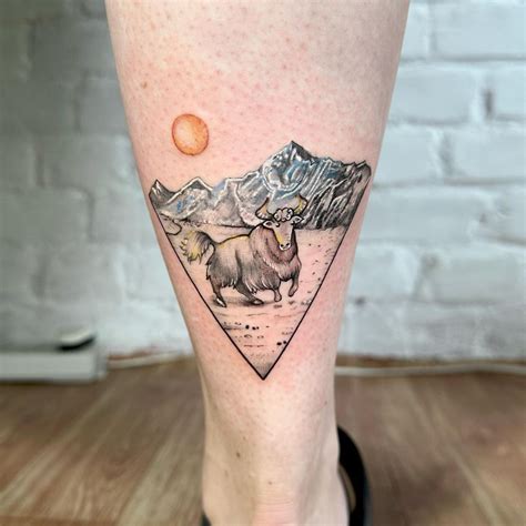 Himalayas Tattoo With Yak Travel Tattoo Sumina Shrestha Suminu