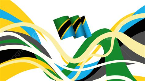 Tanzania Flag Horizontal Image Waving Flag, Tanzania, National Flag, Tanzania Flag PNG ...