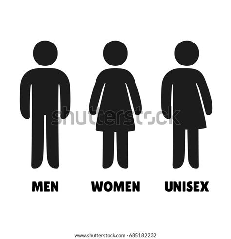 Man Woman Unisex Vector Icons Male Stock Vector Royalty Free 685182232