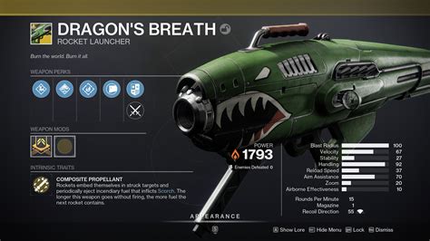 Destiny 2 How To Get Dragons Breath Exotic Rocket Launcher And