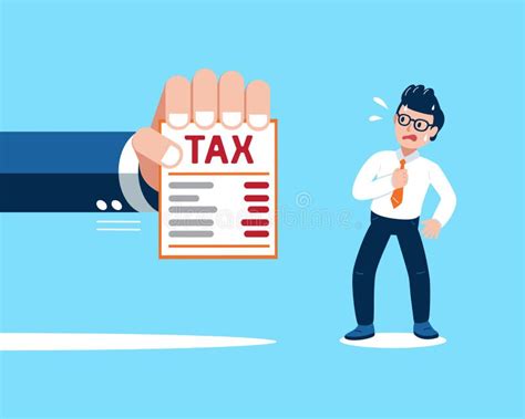 Vector Illustration Business Concept Businessman And Tax Stock Vector