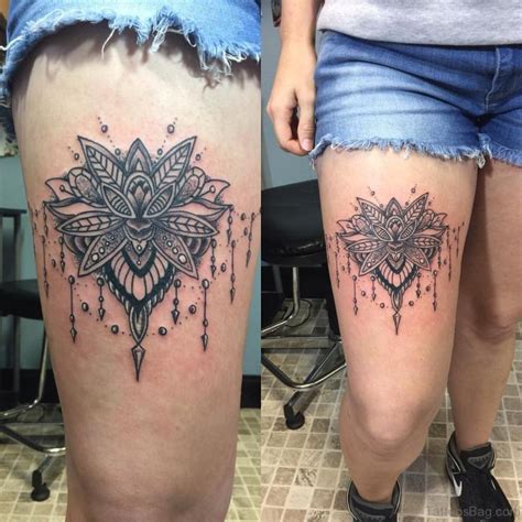 45 Best Lotus Flowers Tattoos On Thigh Tattoo Designs