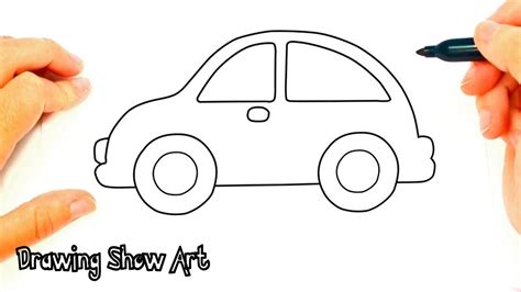 How to draw small car easy step by step-drawing show art - YouTube