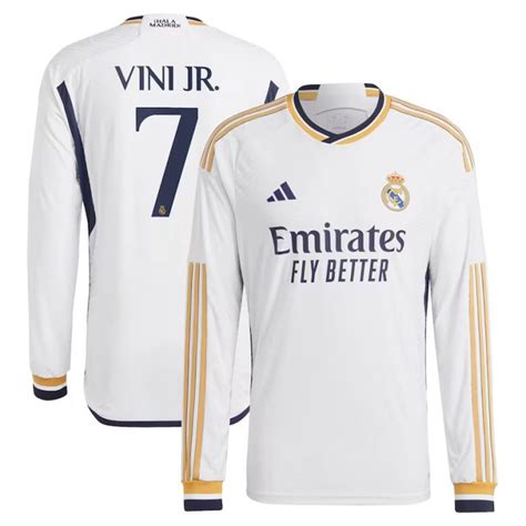 REAL MADRID HOME JERSEY 2023 2024 LONG SLEEVE Vini Jr