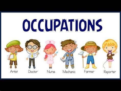 Different Types Of Occupations | Learning About Jobs And Professions ...