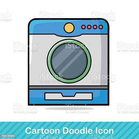 Mesin Cuci Doodle Ilustrasi Stok Unduh Gambar Sekarang Basah