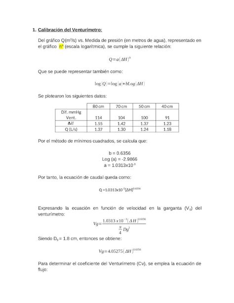 DOCX Calibración Del Venturímetro DOKUMEN TIPS