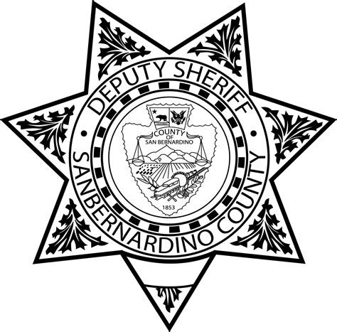 San Bernardino County Deputy Sheriff Badge vector file Black | Inspire