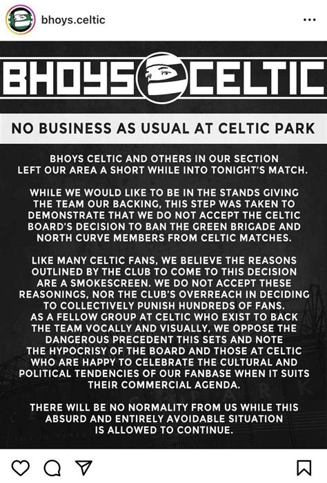 Bhoys Celtic Statement Rcelticfc