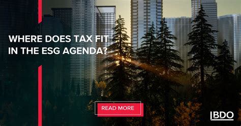 Bdo Tax In Esg Overview Bdo