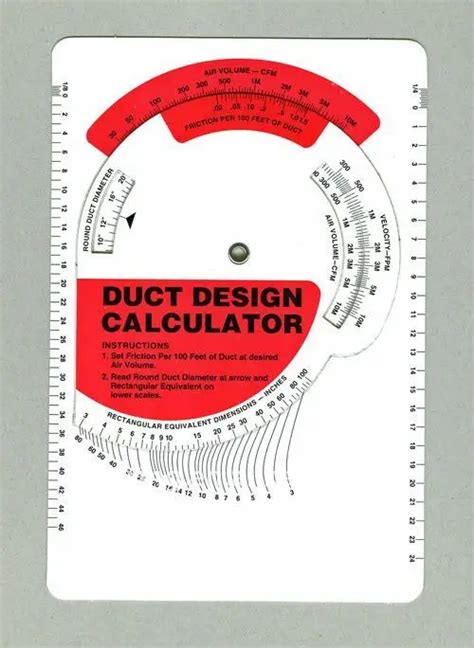 Air Duct Calculator Chart Keski