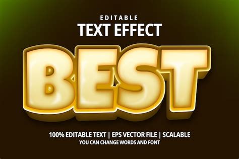 Melhor Efeito De Estilo De Texto Edit Vel Vetor Premium