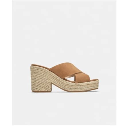 Zara Nude Wedge Heel Gem