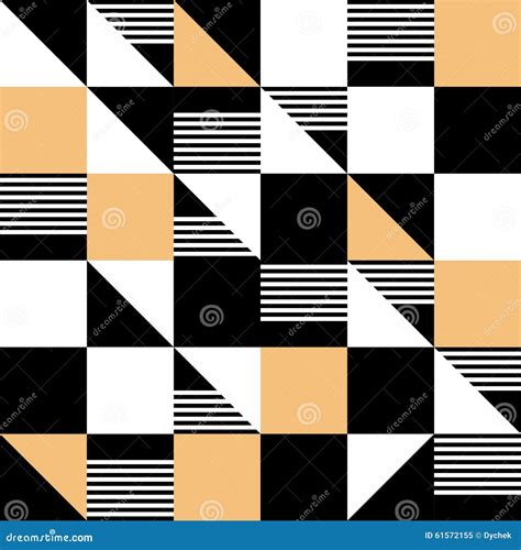 Geometric Pattern of Squares and Triangles. Stock Vector - Illustration ...