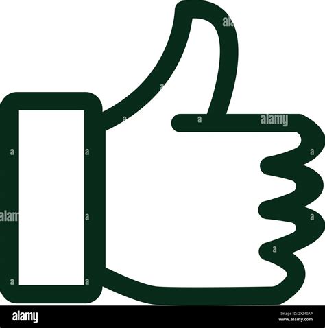 Like Sign Thumbs Up Like Line Sign Hand Thumb Up Symbol Stock Vector