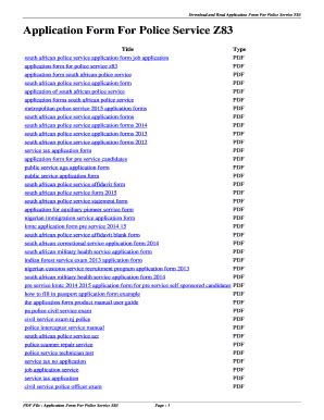 Fillable Online Wadx No Ip BApplicationb Form For Police Service Z83