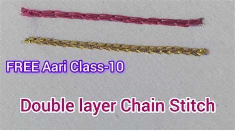 Aari Class 10double Layer Chain Stitchaari Beginners Class In Tamil