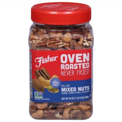 Fisher Oven Roasted Never Fried Deluxe Mixed Nuts With Sea Salt