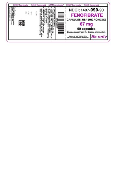 NDC 51407 090 Fenofibrate Capsule Oral