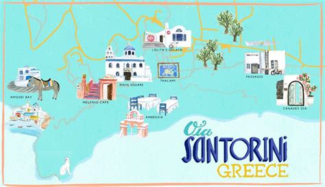 Santorini Map Kate Wong