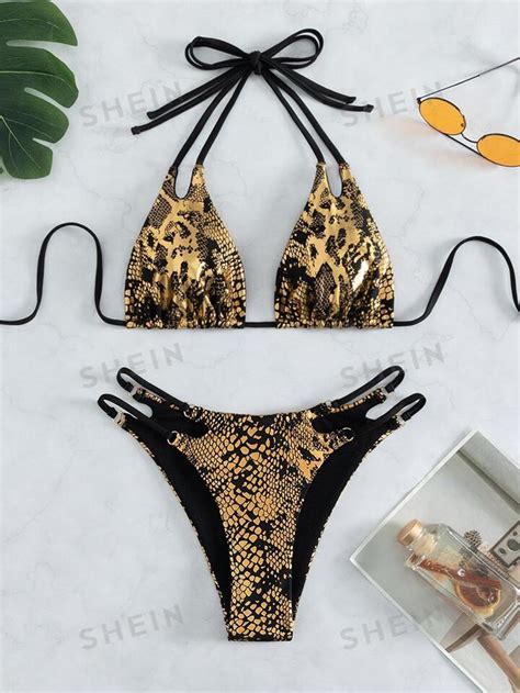 Snakeskin Bikini Shein Hot Sale Danzhao Cc