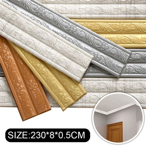 23m 3d Pattern Cornesa Kurnisa Ceiling Sticker Wallpaper Waistline