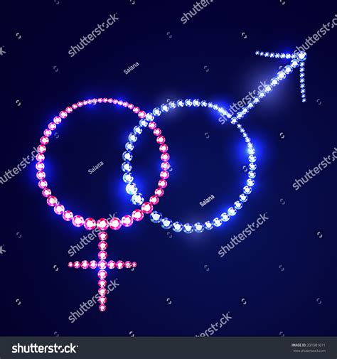 Vector Illustration Symbol Heterosexual Couple Made Stock Vector