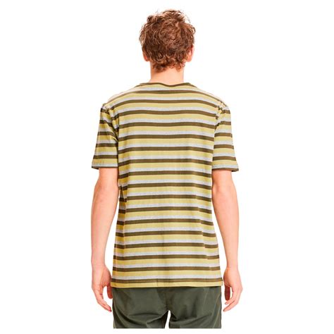 Knowledgecotton Apparel Alder Triple Striped Tee Vegan T Shirt Mens