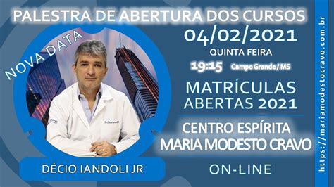 Palestra Abertura dos Cursos Reencarnação Dr Décio Iandoli Jr YouTube