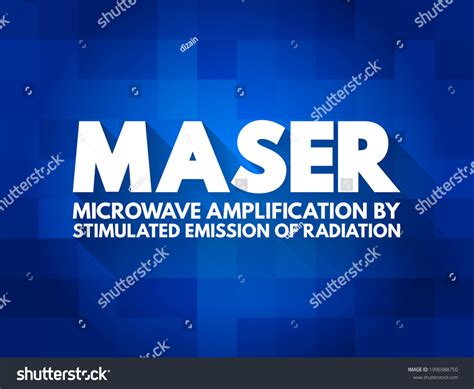 Maser Microwave Amplification By Stimulated Emission Stock Illustration ...