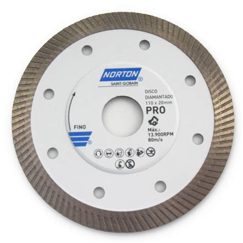 Colar Disco De Corte Diamantado Pro Fino 110mm Norton