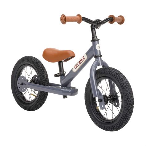 Trybike Steel 2 In 1 Balance Bike Grey Jadrem Toys