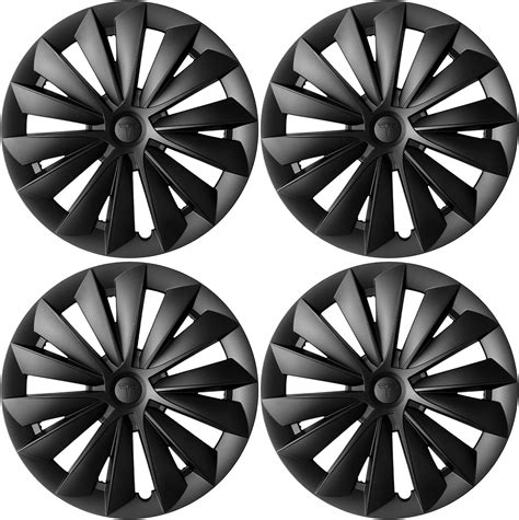 Amazon JIMALL 4PCS Tesla Model Y Wheel Covers 19 Inch Black Blade