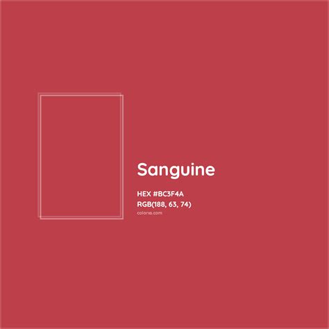 About Sanguine - Color codes, similar colors and paints - colorxs.com