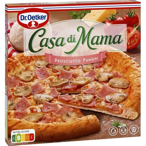 Prosciutto Funghi Pizza With Ham And Mushrooms Case 405 G · Dr Oetker Casa Di Mama