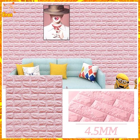 BIG SIZE 77x70cm Wallpaper Brick 3D Wall Sticker Foam Self Adhesive