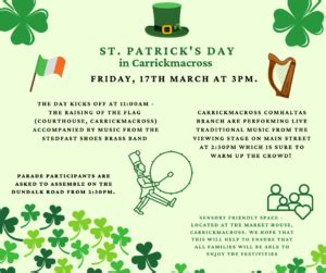 St Patrick s Day Schedule Carrickmacross Comhairle Contae Mhuineacháin