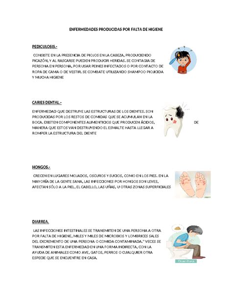 Enfermedades Producidas POR Falta DE Higiene - ENFERMEDADES PRODUCIDAS