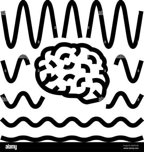 Brainwaves Neuroscience Neurology Line Icon Vector Illustration Stock