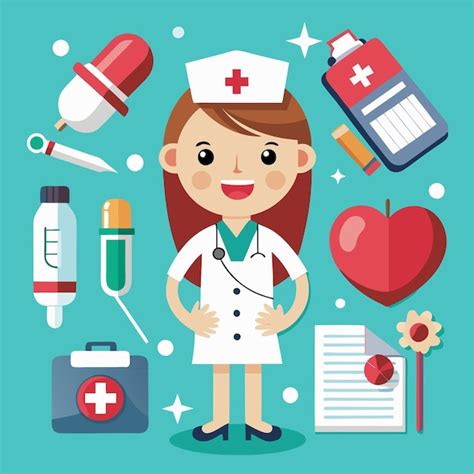 Nurse Clip Art Vector Illustration Design Premium Ai Generated Vector