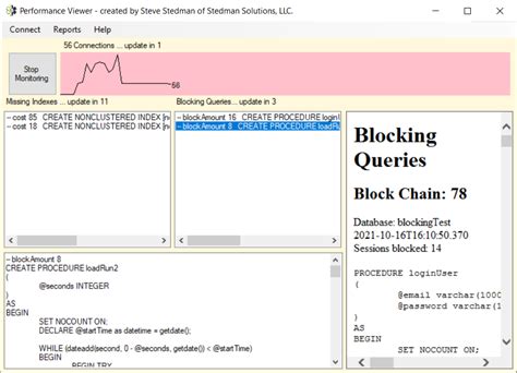 Using Database Health Monitor Stedmans SQL School