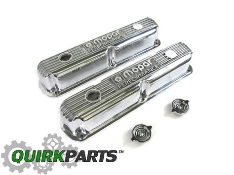 Mopar Performace 318340360 Small Block Engines Polished Aluminum Valve Covers Ebay