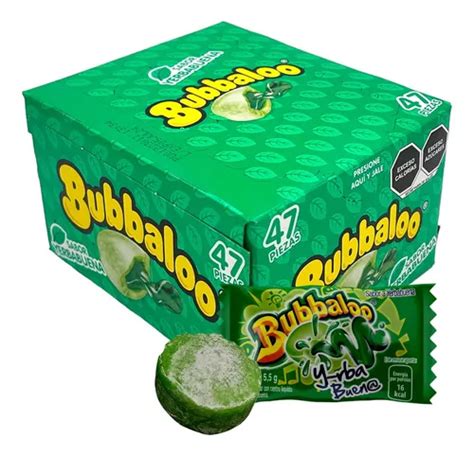 Chicle Bubbaloo Sabor Yerbabuena Piezas