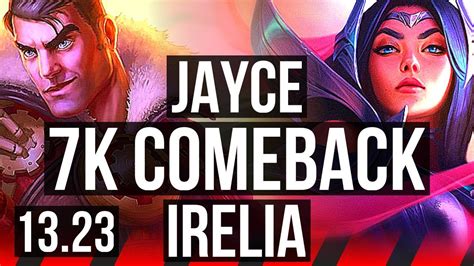 Jayce Vs Irelia Top Comeback 6 Solo Kills 400 Games Br Master