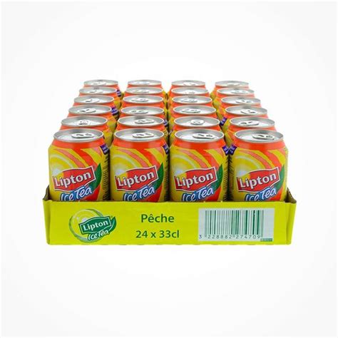 Pack de 24 Ice tea pêche Lipton 33 cl La Belle Vie Courses en