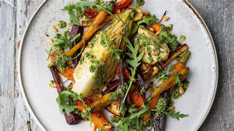 Tom Kerridge’s Roasted Vegetables And Rocket Pesto Recipe The Sunday Times Magazine The